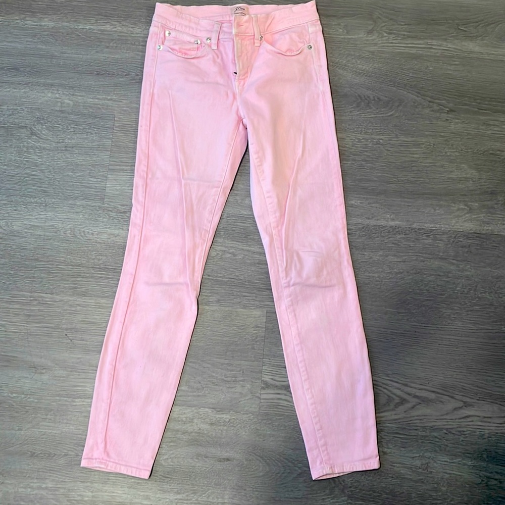 Toothick jcrew ankle jeans pink